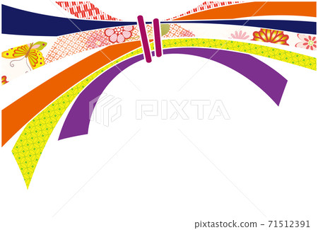 Bundled Noshi New Year's card template background material Bundled Noshi New Year's card template background material 71512391