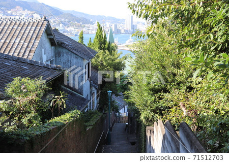 Prayer slope and Nagasaki port Nagasaki city, Nagasaki prefecture 71512703