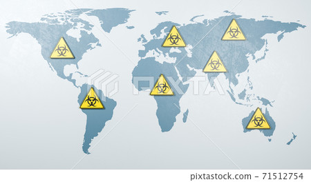 Global Pandemic Spread Concept Render Illustration Global Pandemic Spread Concept Render Illustration 71512754