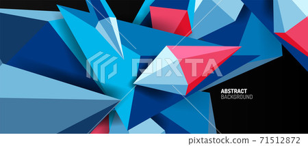 3d low poly abstract shape background vector illustration 71512872