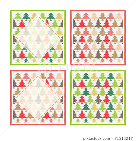 Cross-stitch tree quilt decoration 71513217
