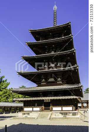 Horyuji Temple Five-storied Pagoda, Ikaruga Town, Ikoma District, Nara Prefecture Horyuji Temple Five-storied Pagoda, Ikaruga Town, Ikoma District, Nara Prefecture 71513330