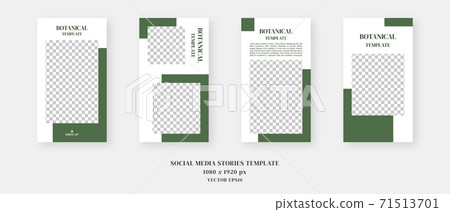 Social media template. Trendy editable social media stories template. Mockup isolated. Template design. Vector illustration. 71513701