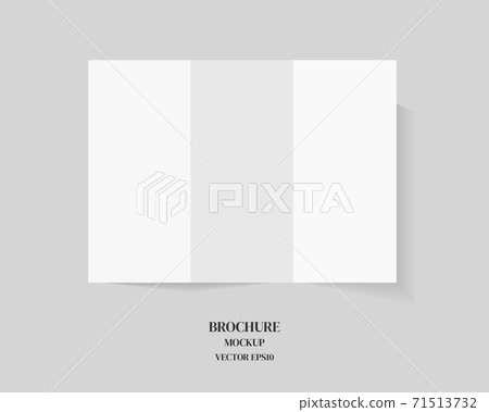 Blank trifold brochure mockup isolated on grey background. Mockup vector isolated. Template design. Realistic vector illustration. Blank trifold brochure mockup isolated on grey background. Mockup vector isolated. Template design. Realistic vector illustration. 71513732