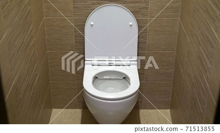 Toilet bowl in the toilet. Toilet in the toilet, view from the top 71513855