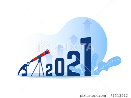 Business vision with binoculars for opportunities in spyglass on 2021 year the target Business vision with binoculars for opportunities in spyglass on 2021 year the target 71513912
