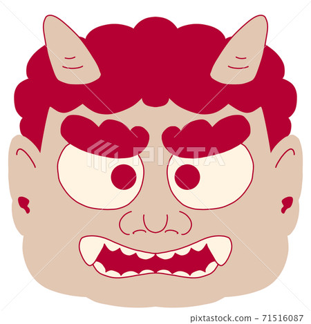 Two horned demons with red hair - Stock Illustration [71516087] - PIXTA