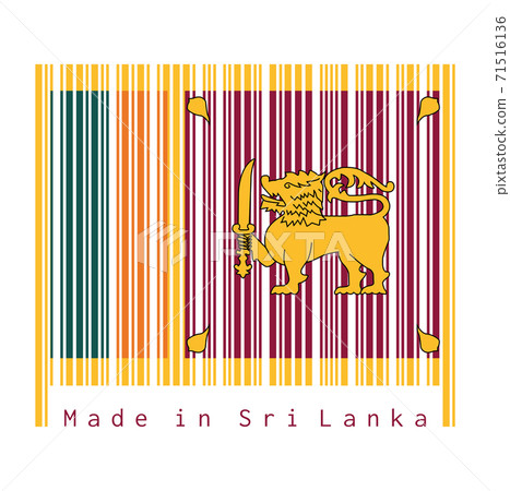 Barcode set the color of Sri Lankan flag, 71516136
