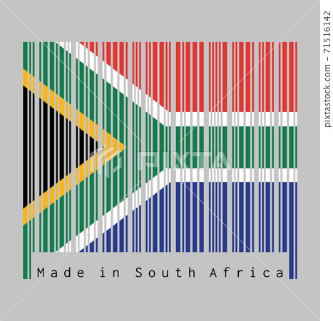 Barcode Set The Color Of South African Flag Stock Illustration 71516142 Pixta