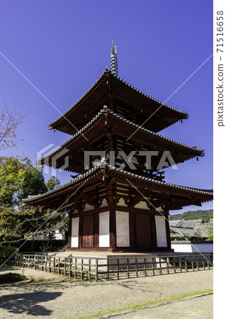 奈良縣生駒郡Ikaruga町Horinji Mie Pagoda 71516658