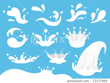 Milk crown illustration 71517069