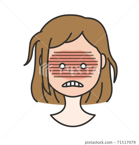 一個女人帶著生氣的表情的插圖 一個女人帶著生氣的表情的插圖 71517079