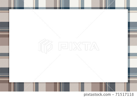 Vintage frame vector. Scottish border pattern retro style. Tartan plaid ornament. 71517118