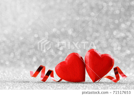 Red hearts symbol of love 71517653