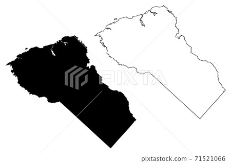Gloucester County, New Jersey (U.S. county, United States of America, USA, U.S., US) map vector illustration, scribble sketch Gloucester map 71521066