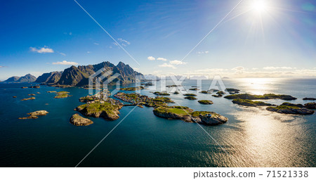 Henningsvaer Lofoten is an archipelago  71521338