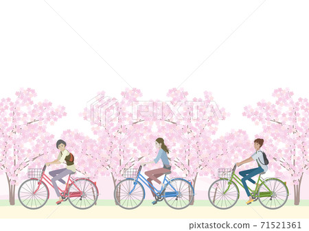 Women riding a bicycle Women riding a bicycle 71521361
