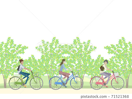 Women riding a bicycle Women riding a bicycle 71521368