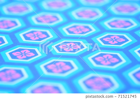 Chiyogami close-up front and back blur background material Chiyogami close-up front and back blur background material 71521745