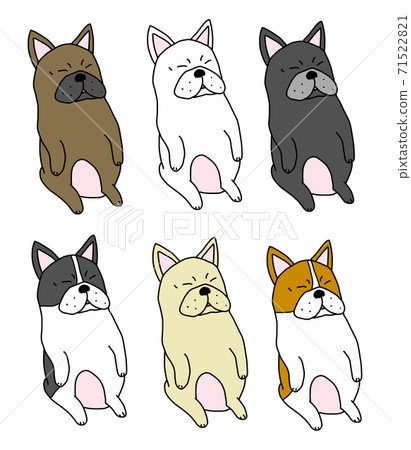 法國鬥牛犬坐著睡覺 71522821