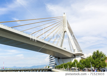 Aomori and Aomori Bay Bridge, Aomori City, Aomori Prefecture Aomori and Aomori Bay Bridge, Aomori City, Aomori Prefecture 71523833