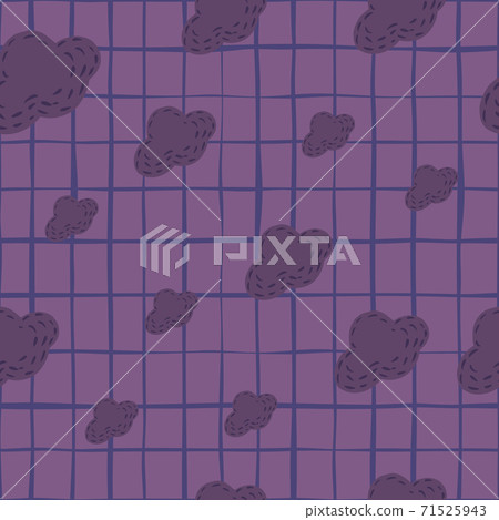 Random seamless doodle pattern with clouds... - Stock Illustration ...