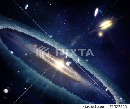 Abstract space wallpaper. Black hole with nebula in outer space.  Abstract space wallpaper. Black hole with nebula in outer space.  71527233