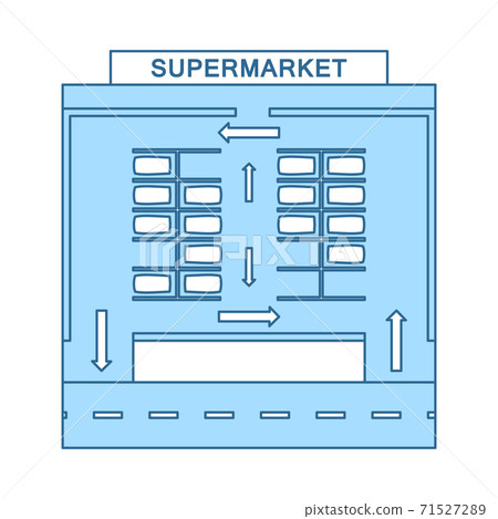 Supermarket Parking Square Icon Supermarket Parking Square Icon 71527289