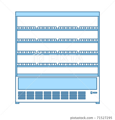 Supermarket Refrigerator Showcase Icon Supermarket Refrigerator Showcase Icon 71527295
