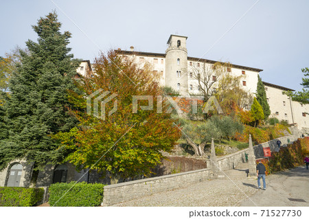 The sanctuary of the Blessed Virgin in Castelmonte, Italy. The sanctuary of the Blessed Virgin in Castelmonte, Italy. 71527730