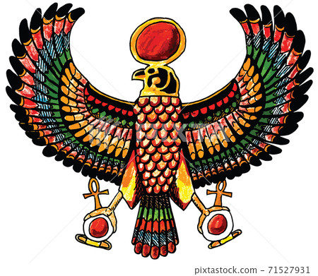 Eagle drawn in Ancient Egypt style - 스톡일러스트 [71527931] - PIXTA