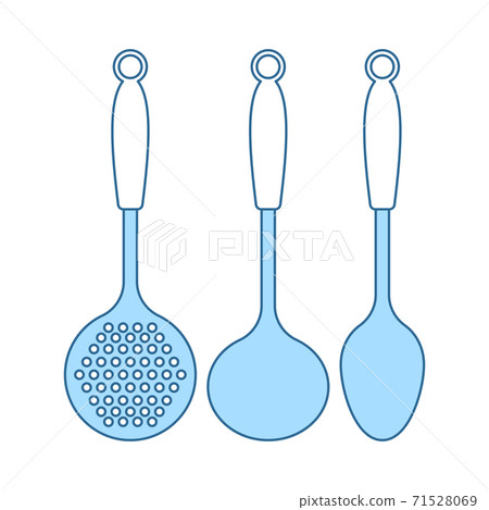 Ladle Set Icon Ladle Set Icon 71528069