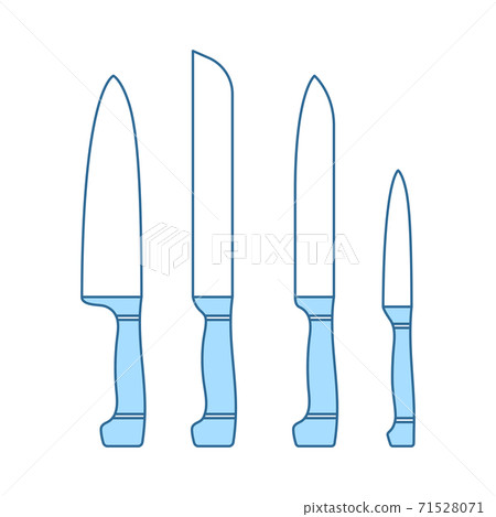 Kitchen Knife Set Icon 71528071