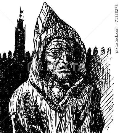 Moroccan man in traditional clothes in Meknes Moroccan man in traditional clothes in Meknes 71528278