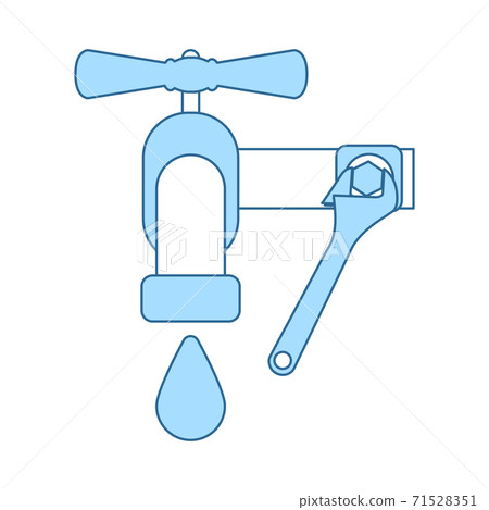 Icon Of Wrench And Faucet 71528351