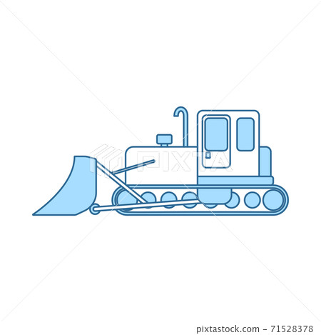 Icon Of Construction Bulldozer 71528378