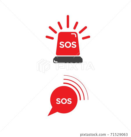 SOS Vector icon design illustration 71529063