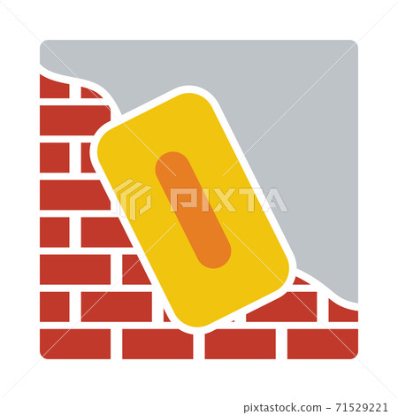 Icon Of Plastered Brick Wall 71529221