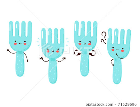 Cute happy funny fork set collection 71529696