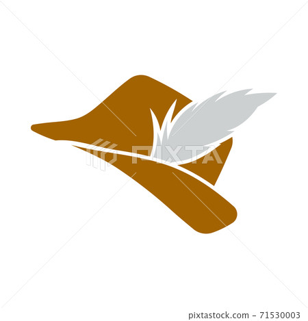 Icon Of Hunter Hat With Feather Icon Of Hunter Hat With Feather 71530003