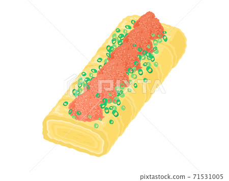 Illustration of omelet with mentaiko Illustration of omelet with mentaiko 71531005