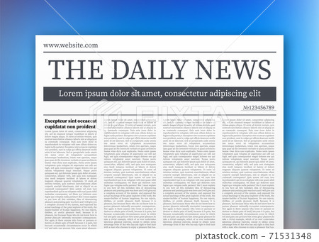 Vector Mock Up Of A Blank Daily Newspaper Stock Illustration