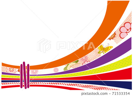 捆綁的Toshito新年賀卡背景材料 71533354