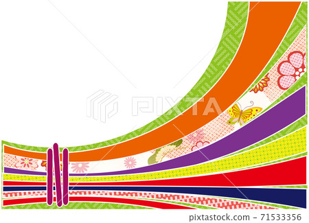 捆綁的Toshito新年賀卡背景材料 71533356