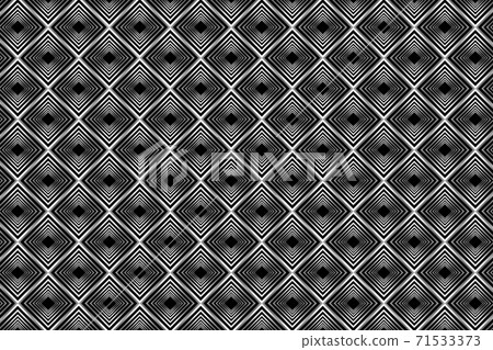 Concentric square vector pattern, Simple striped background - black and white 71533373