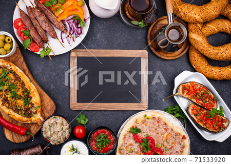 Traditional Turkish or Middle eastern dishes 71533920