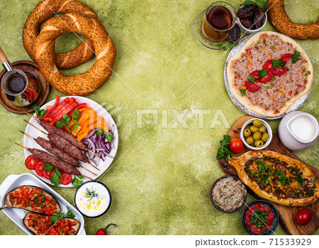 Traditional Turkish or Middle eastern dishes Traditional Turkish or Middle eastern dishes 71533929