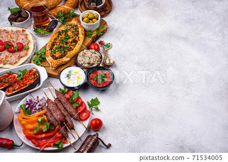 Traditional Turkish or Middle eastern dishes 71534005