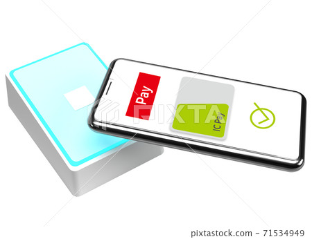 使用智能手機進行電子支付的圖像 71534949