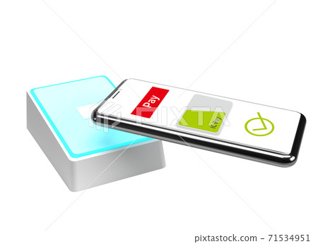 使用智能手機進行電子支付的圖像 71534951